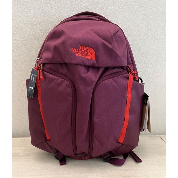 The North Face Surge Laptop Backpack Boysenberry/Fiery Red 31L Large NEW - Picture 1 of 16